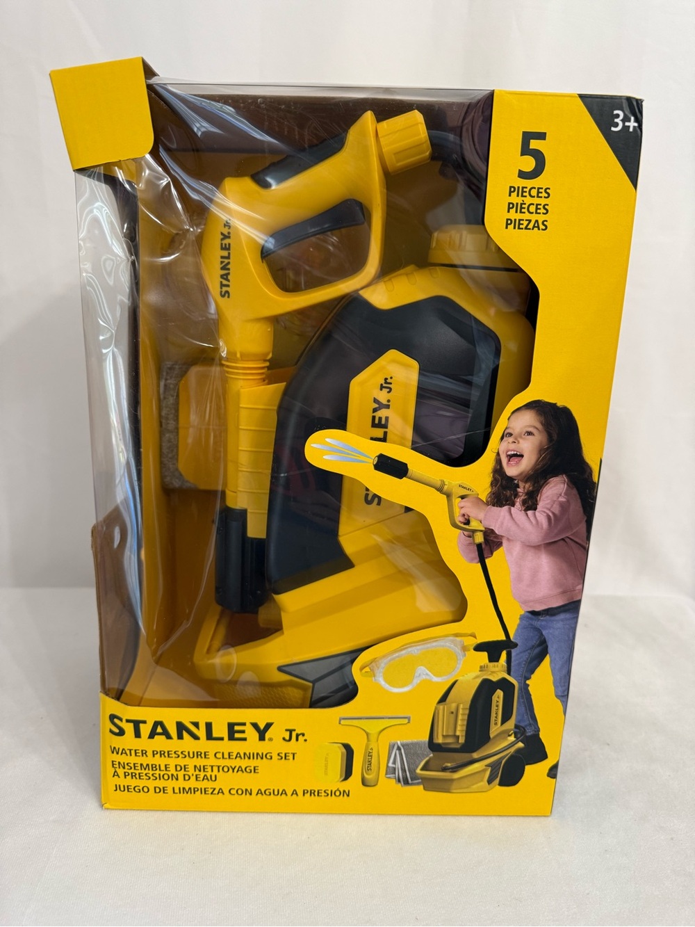 Stanley Jr Toy Water Pressure Cleaning Set Yellow and Black